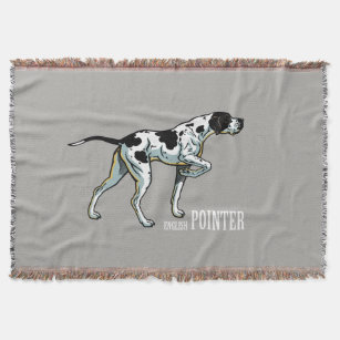 English pointer dog throw blanket