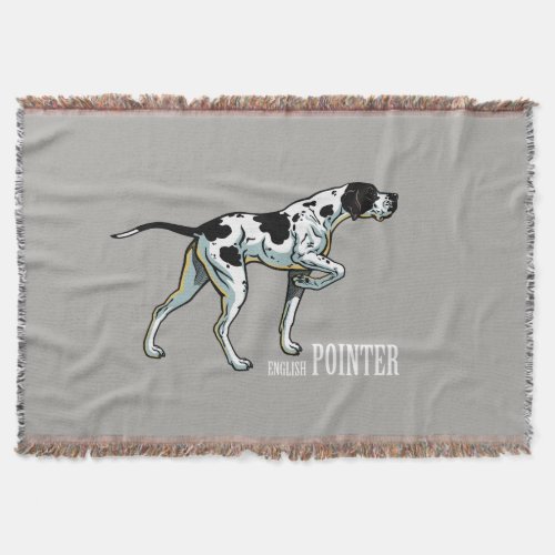 English pointer dog throw blanket