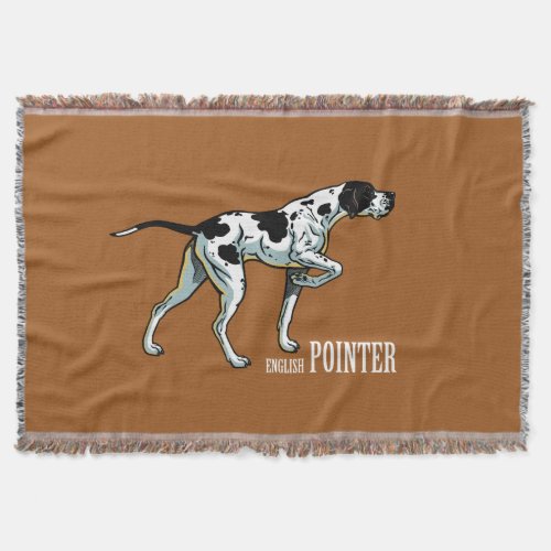 English pointer dog throw blanket