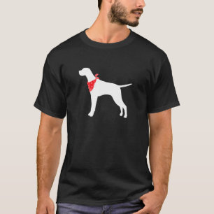 English Pointer Dog Wearing Red Bandana T-Shirt