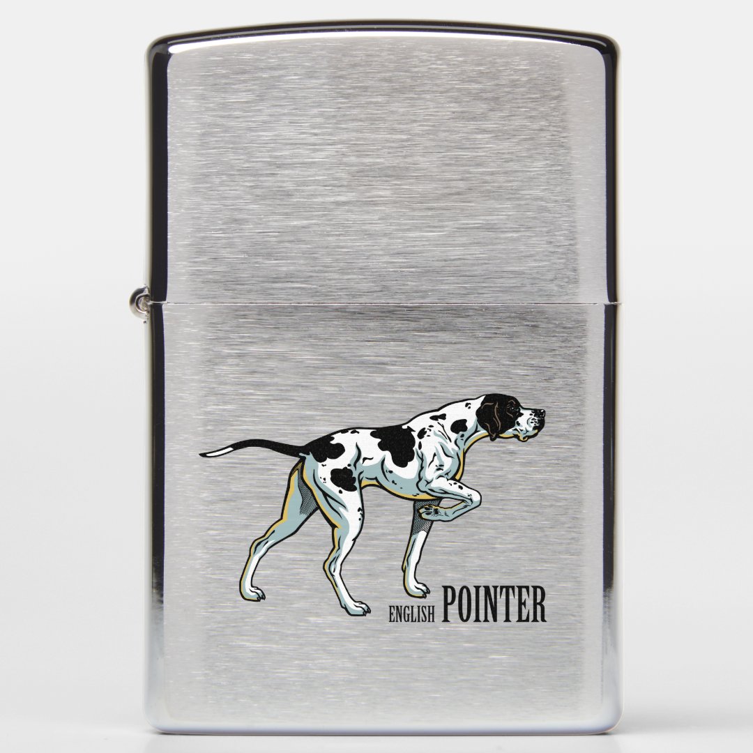 English pointer dog zippo lighter Zazzle