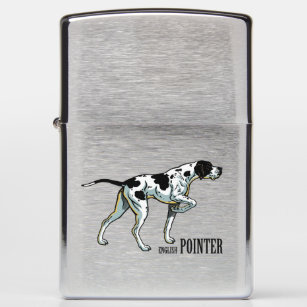 English pointer dog zippo lighter