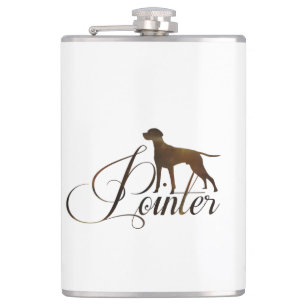 English Pointer Frosted Glass Coffee Mug Flask