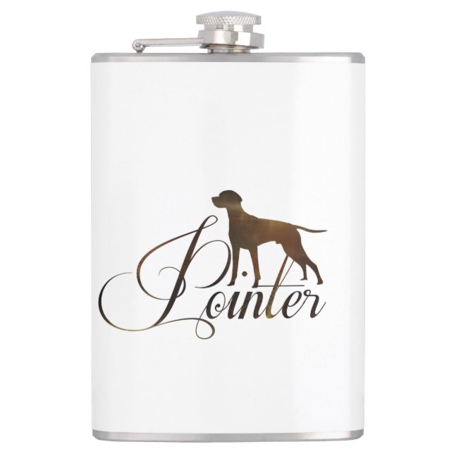 English Pointer Frosted Glass Coffee Mug Flask (Front)