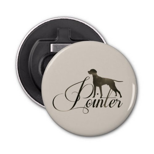 English Pointer Frosted Glass Coffee Mug Flask T_S Bottle Opener