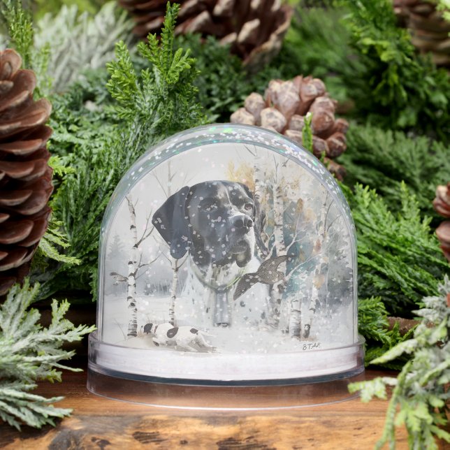 English Pointer,Hunting Snow Globe (Winter)