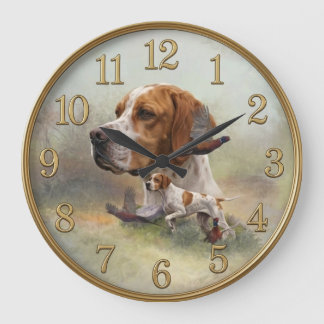 English Pointer Large Clock