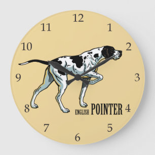 english pointer large clock