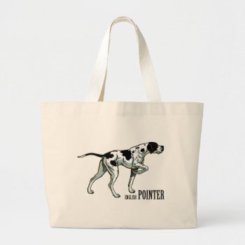 English Pointer Large Tote Bag by insimalife at Zazzle