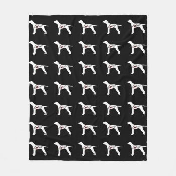 English Pointer Love Fleece Blanket by Silhouette_Shop at Zazzle