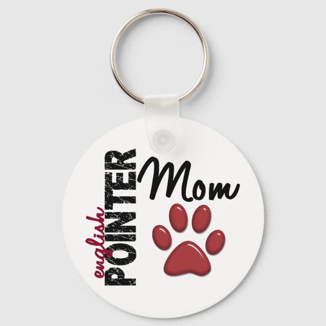 English Pointer Mom 2 Keychain (Front)