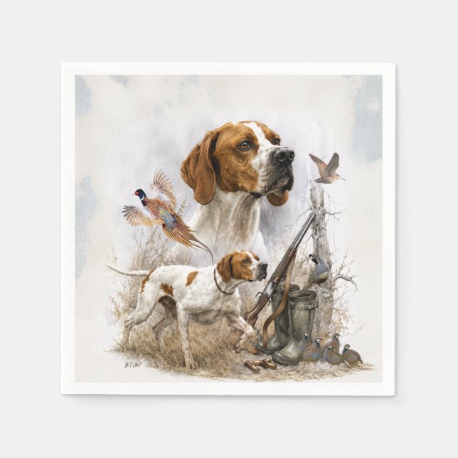 English Pointer   Napkins (Front)