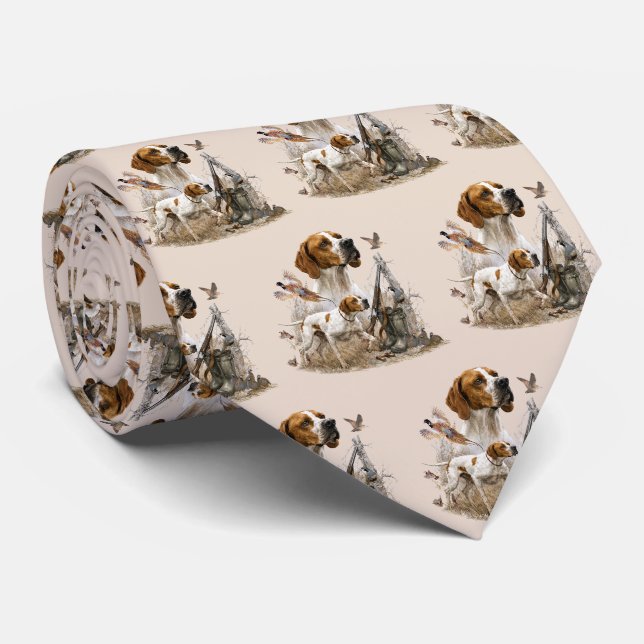 English Pointer Neck Tie (Rolled)