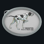 english pointer oval belt buckle<br><div class="desc">english pointer gun dog breed</div>