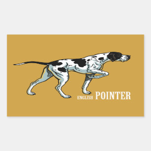english pointer rectangular sticker