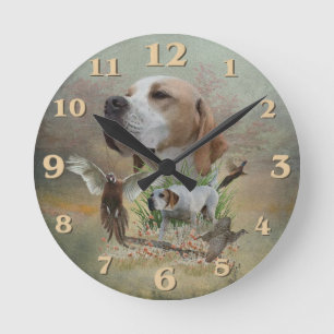 English Pointer Round Clock