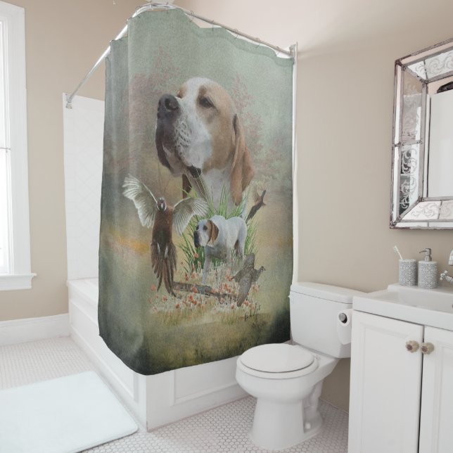English Pointer Shower Curtain (In Situ)
