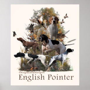 English Pointer Tapestry Canvas Print
