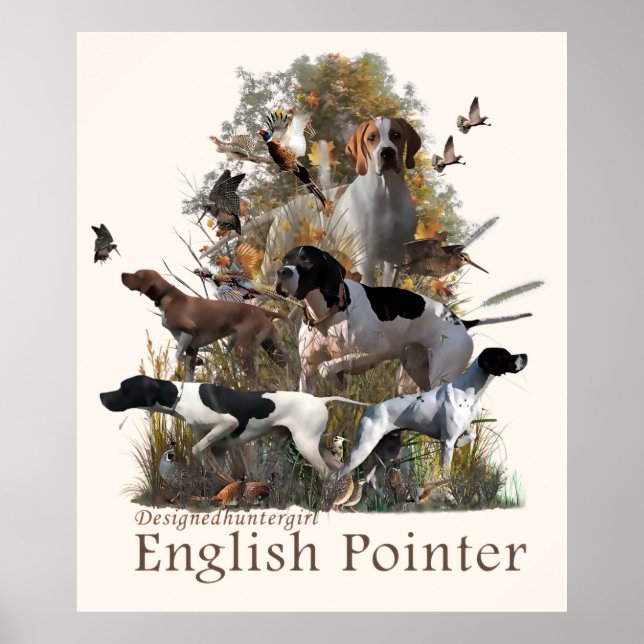 English Pointer Tapestry Canvas Print (Front)