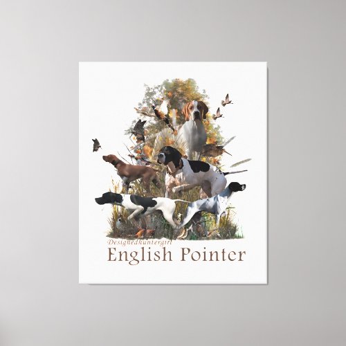 English Pointer Tapestry Canvas Print