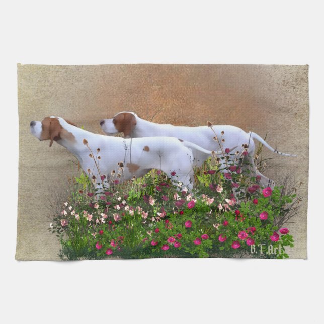 English Pointer Tapestry Poster Triptych Acrylic P Kitchen Towel (Horizontal)