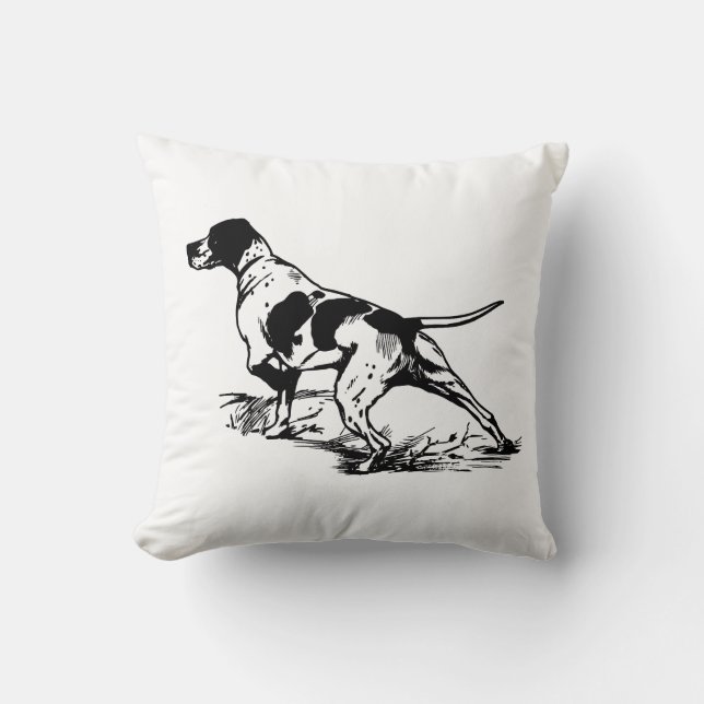 English Pointer Throw Pillow (Front)