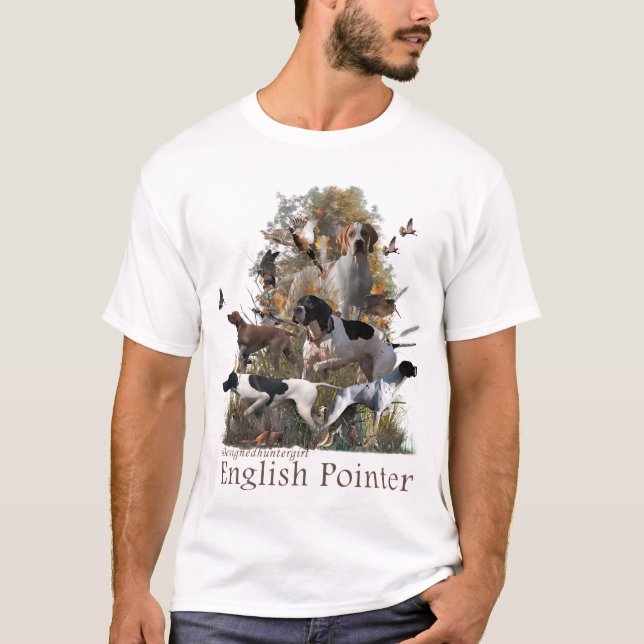 English Pointer Throw Pillow Gift Box T-Shirt (Front)