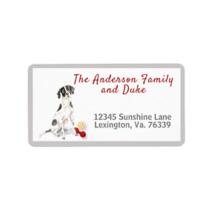 English Pointer Toys Home Return Address Label