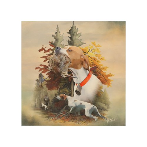 English Pointer  Wood Wall Art