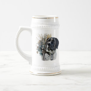 English Pointer , Woodcock Hunting Season , Art  Beer Stein