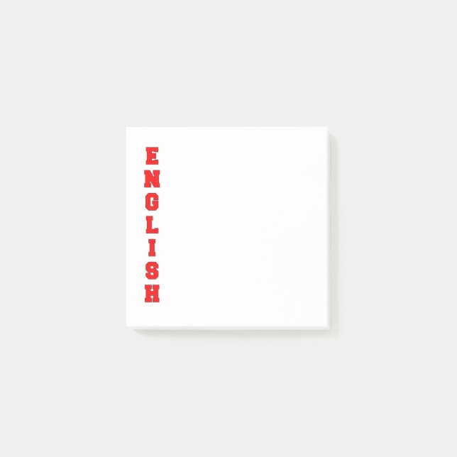 English Post-it Notes (Front)
