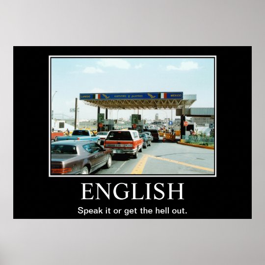 ENGLISH POSTER | Zazzle.com