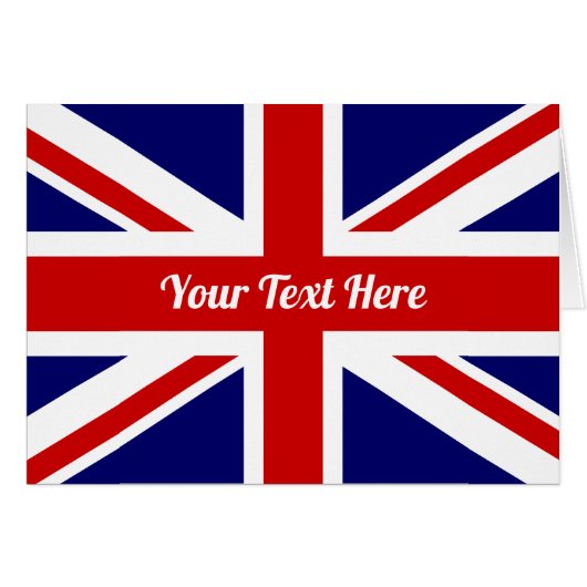 English pride custom British Union Jack flag Cards (Front Horizontal)