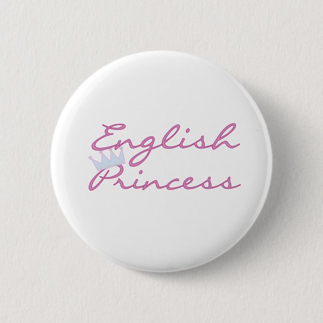 English Princess Pinback Button (Front)