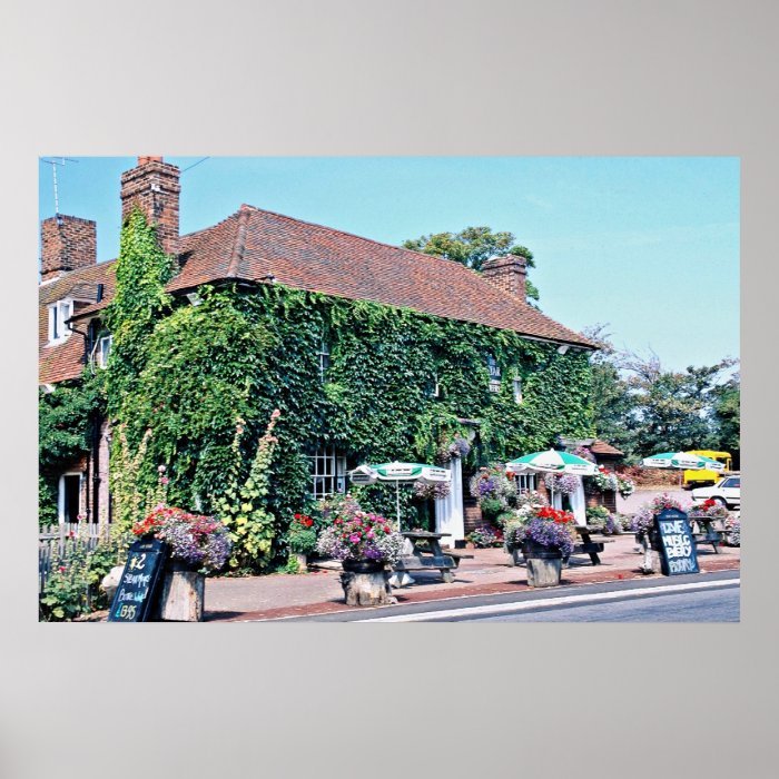 English pub in the village of Matfield, Kent, Engl Posters