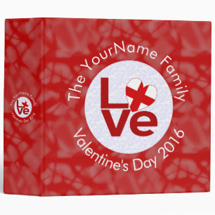 English Red LOVE Flag Personalized Binder
