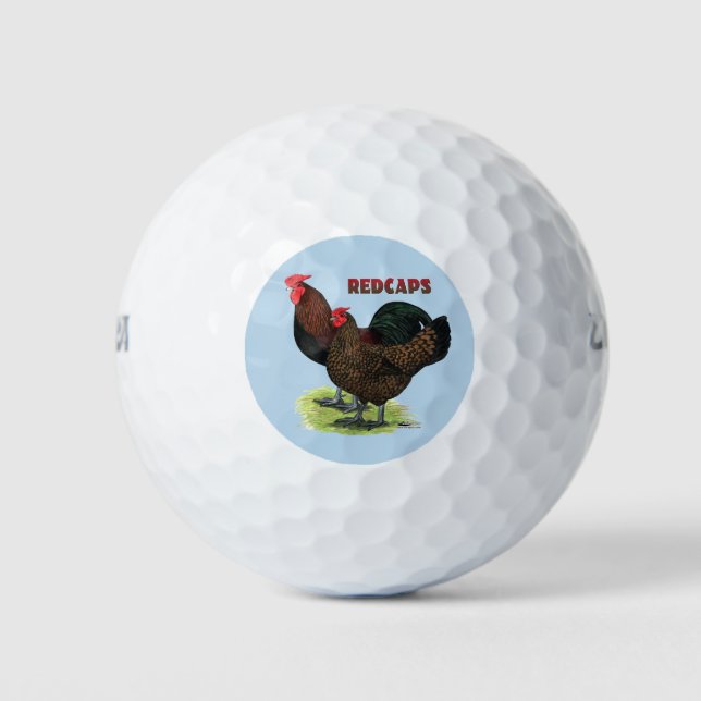 English Redcaps Golf Balls (Front)