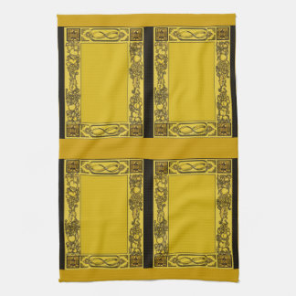 English Restoration Style Woodcarvings Fabric Phot Towel