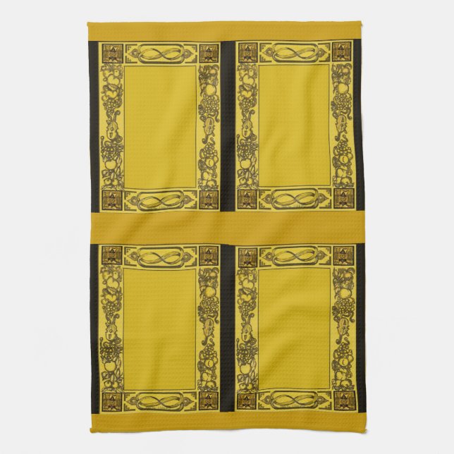 English Restoration Style Woodcarvings Fabric Phot Towel (Vertical)