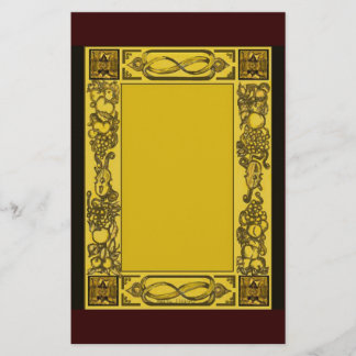 English Restoration Woodcarvings Inspired Statione Stationery