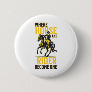English Riding Equestrian Funny Saying Horse Sport Button