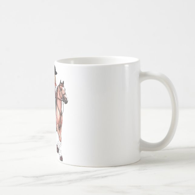 English Riding Girl and Horse Coffee Mug (Right)
