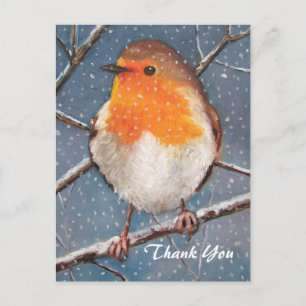 ENGLISH ROBIN: ARTWORK: THANK YOU POSTCARD