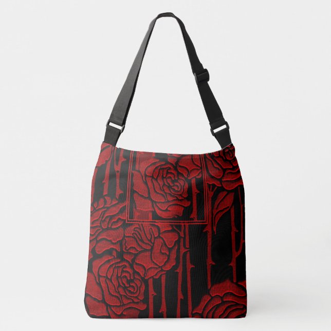 English Rose Book Design Crossbody Bag (Front)