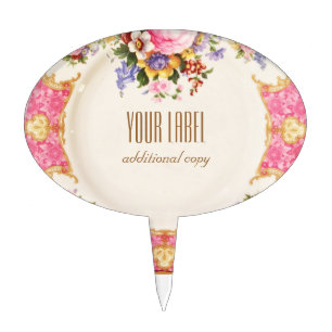 English Rose Garden Party High Tea Cake Topper