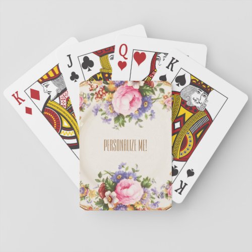 English Rose Garden Victorian Playing Cards