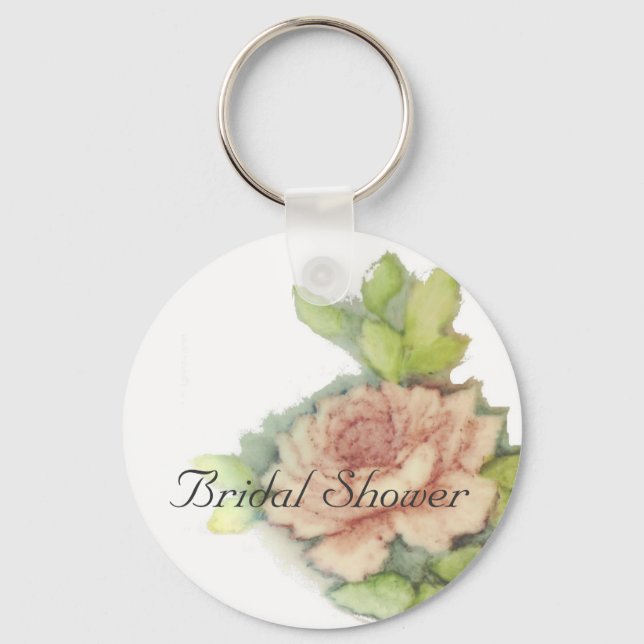 English Rose On A Key Chain-Customize Keychain (Front)
