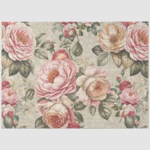 English Roses Tea Party Floral Sage Bridal Shower Tissue Paper