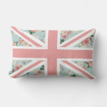 English Roses Union Jack Flag Lumbar Pillow at Zazzle