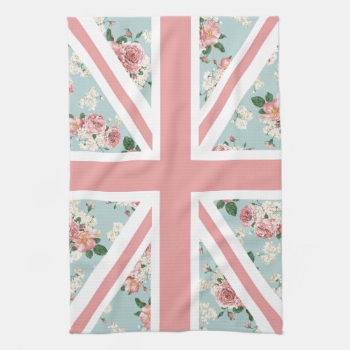 English Roses Union Jack Flag Towel